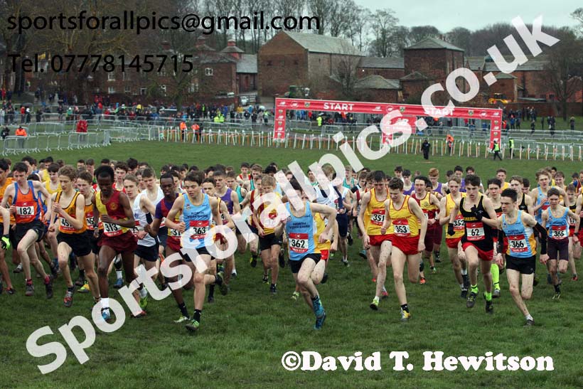 Intermediate boys 2019 New Balance English Schools Cross Country Champs, Temple Newsam, Leeds. Photo:  David T. Hewitson/Sports for All Pics
